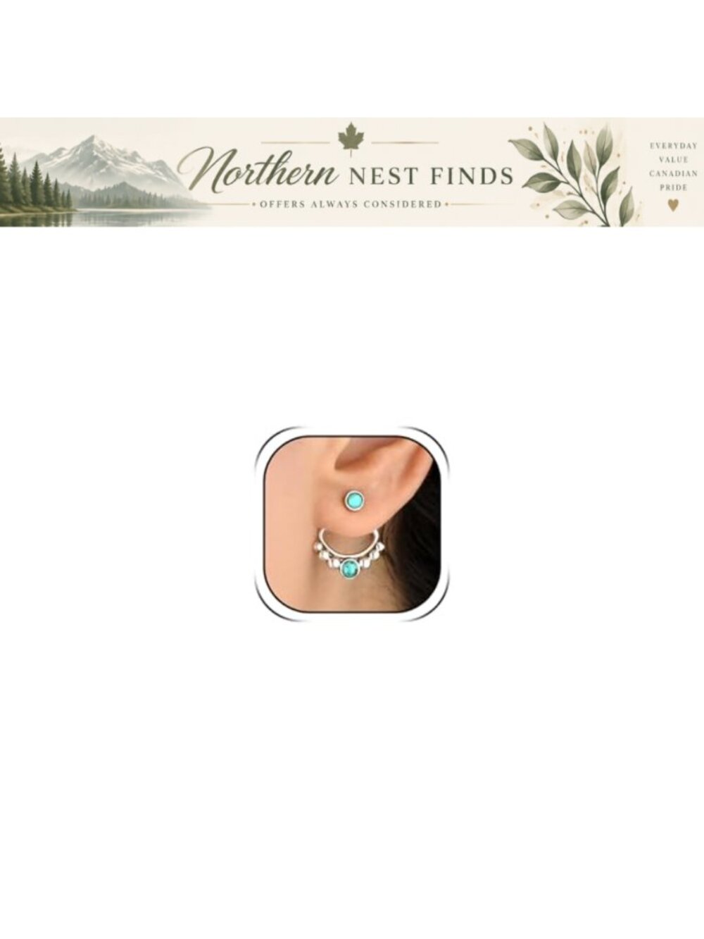 Western Turquoise Earrings Silver Boho Jewelry for Women Country Concert